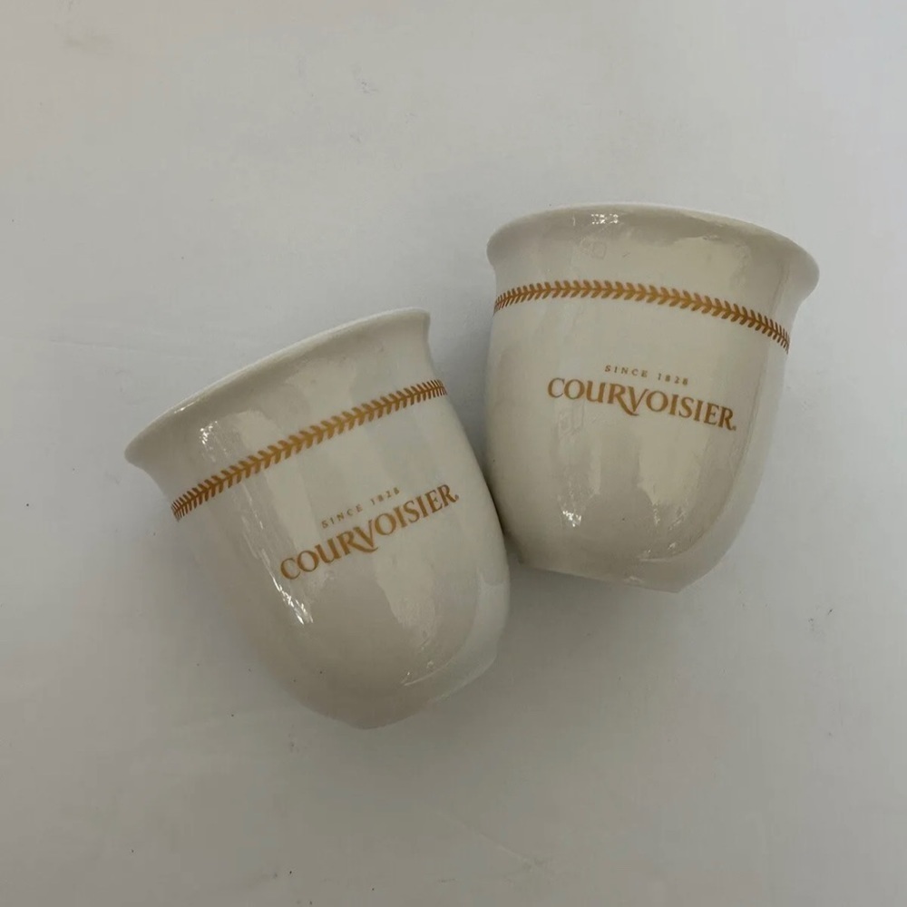 NIB Set of 2 Courvoisier Porcelain Cups